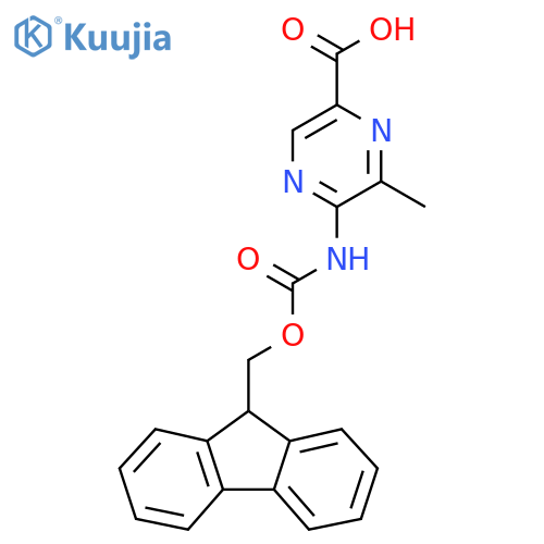 5-({[(9H-fluoren-9-yl)methoxy]carbonyl}amino)-6-methylpyrazine-2-carboxylic acid structure