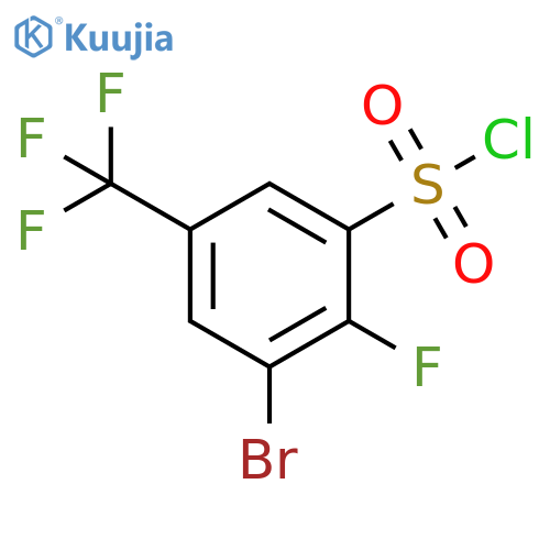 3-Bromo-2-fluoro-5-(trifluoromethyl)benzenesulfonyl chloride structure