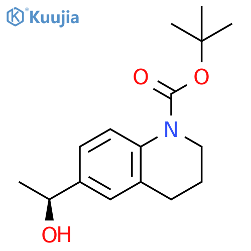 tert-butyl 6-[(1S)-1-hydroxyethyl]-3,4-dihydro-2H-quinoline-1-carboxylate structure