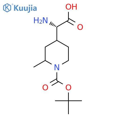(2S)-2-amino-2-(1-tert-butoxycarbonyl-2-methyl-4-piperidyl)acetic acid structure