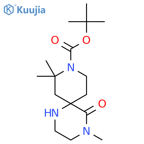 tert-butyl 4,10,10-trimethyl-5-oxo-1,4,9-triazaspiro[5.5]undecane-9-carboxylate structure