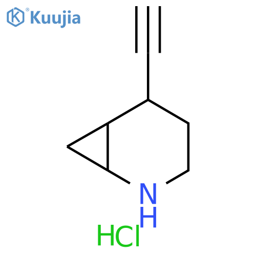 5-ethynyl-2-azabicyclo[4.1.0]heptane;hydrochloride structure