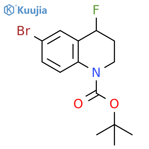 tert-butyl 6-bromo-4-fluoro-3,4-dihydro-2H-quinoline-1-carboxylate structure