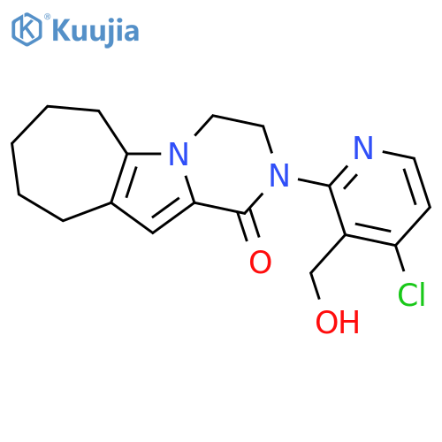 5-[4-chloro-3-(hydroxymethyl)pyridin-2-yl]-2,5-diazatricyclo[7.5.0.02,?]tetradeca-1(9),7-dien-6-one structure