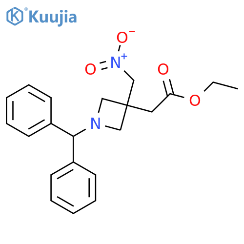 Ethyl 2-(1-benzhydryl-3-(nitromethyl)azetidin-3-yl)acetate structure