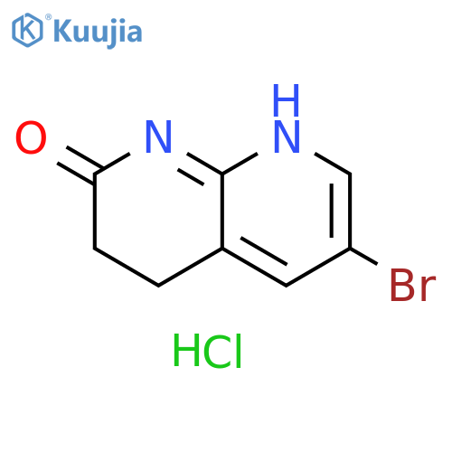 6-bromo-4,8-dihydro-3H-1,8-naphthyridin-2-one;hydrochloride structure