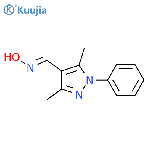 N-(3,5-dimethyl-1-phenyl-1H-pyrazol-4-yl)methylidenehydroxylamine structure