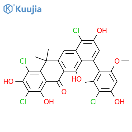 Naphthacemycin B1; 1,3,5',10-Tetrachloro, 2'-Me ether structure
