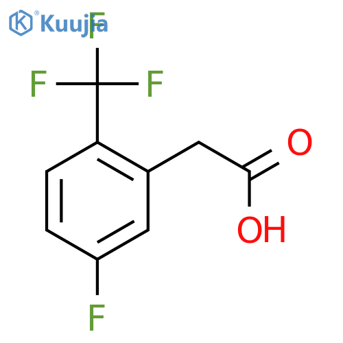 2-[5-fluoro-2-(trifluoromethyl)phenyl]acetic acid structure