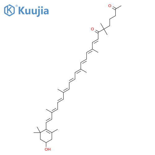(8E,10E,12E,14E,16E,18E,20E,22E,24E)-25-(4-Hydroxy-2,6,6-trimethylcyclohexen-1-yl)-6,6,10,14,19,23-hexamethylpentacosa-8,10,12,14,16,18,20,22,24-nonaene-2,7-dione structure