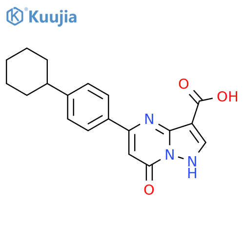 5-(4-cyclohexylphenyl)-7-oxo-4H,7H-pyrazolo1,5-apyrimidine-3-carboxylic acid structure