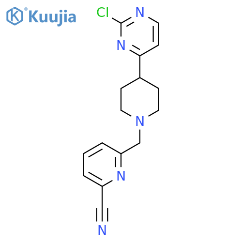 6-{[4-(2-Chloropyrimidin-4-yl)piperidin-1-yl]methyl}pyridine-2-carbonitrile structure