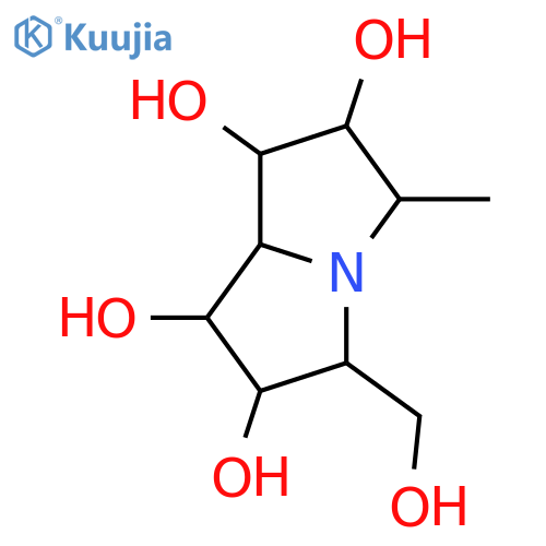 1,2,6,7-Tetrahydroxy-3-(hydroxymethyl)-5-methyl-1H-pyrrolizidine; (1S,2R,3R,5R,6S,7R,7aR)-form structure