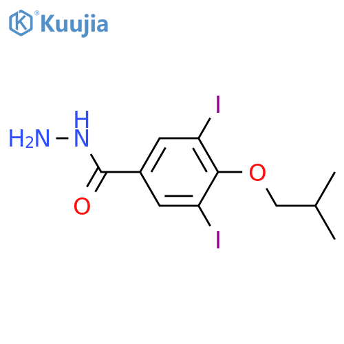 Benzoic acid,3,5-diiodo-4-(2-methylpropoxy)-, hydrazide structure