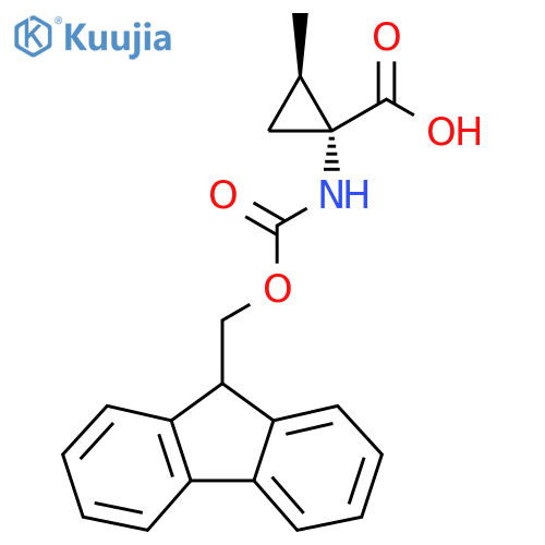 (1R,2R)-1-(9H-Fluoren-9-ylmethoxycarbonylamino)-2-methylcyclopropane-1-carboxylic acid structure