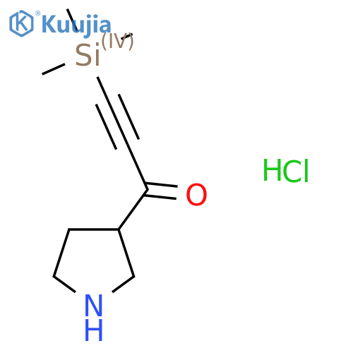 1-(Pyrrolidin-3-yl)-3-(trimethylsilyl)prop-2-yn-1-one hydrochloride structure
