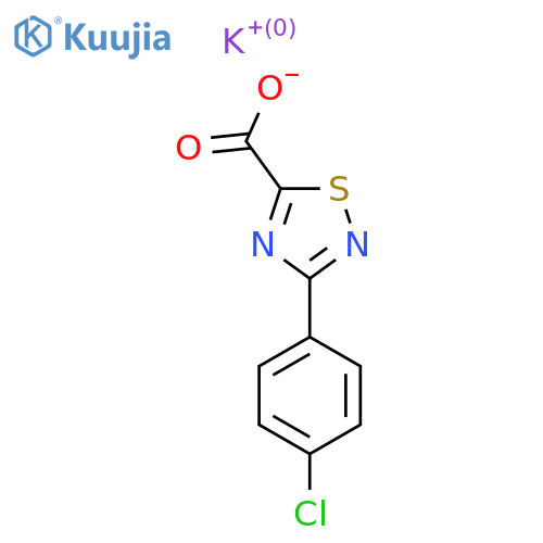 Potassium;3-(4-chlorophenyl)-1,2,4-thiadiazole-5-carboxylate structure