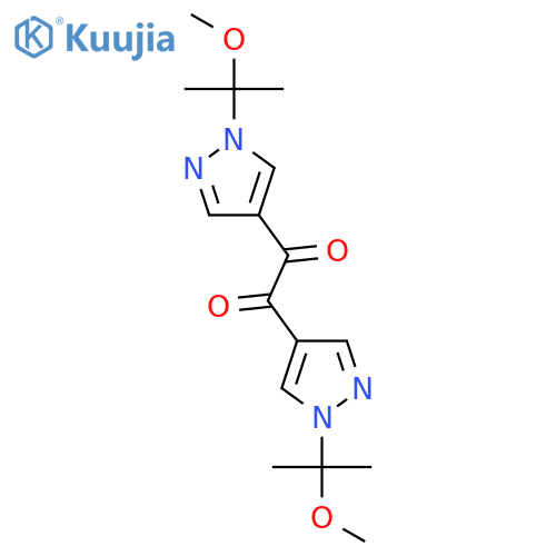 bis[1-(2-methoxypropan-2-yl)-1H-pyrazol-4-yl]ethane-1,2-dione structure