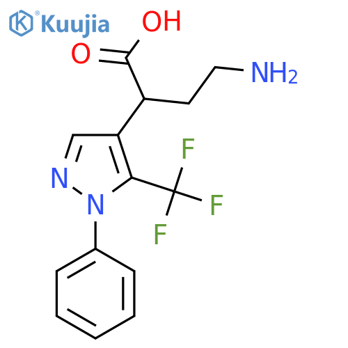 4-Amino-2-[1-phenyl-5-(trifluoromethyl)pyrazol-4-yl]butanoic acid structure