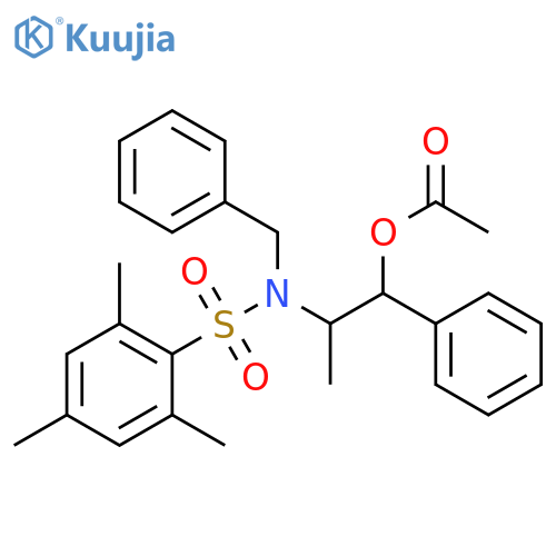 (1R,2S)-2-Benzyl-(2,4,6-trimethylphenyl)sulfonylamino-1-phenylpropyl Acetate structure