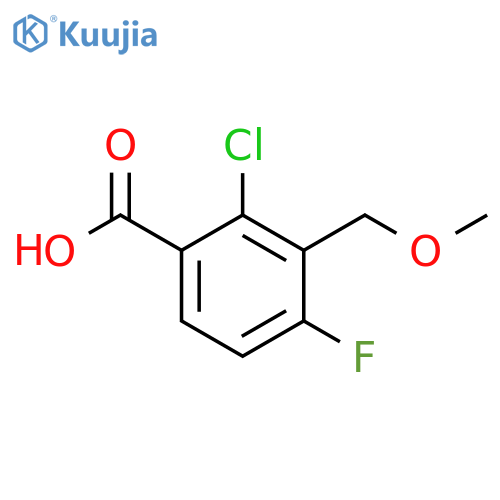 2-Chloro-4-fluoro-3-(methoxymethyl)benzoic acid structure