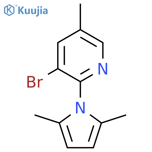 3-Bromo-2-(2,5-dimethyl-1H-pyrrol-1-yl)-5-methylpyridine structure