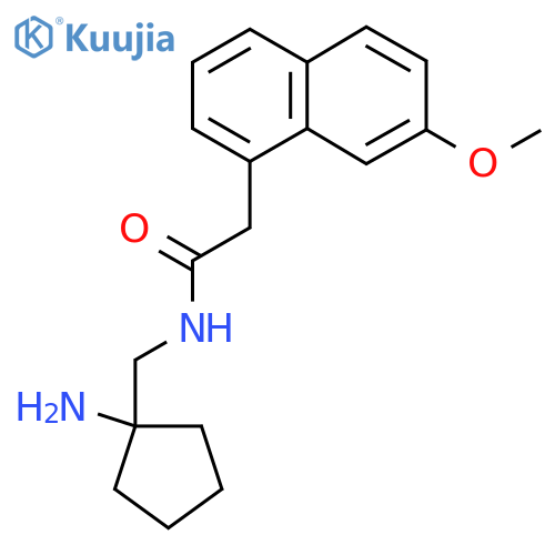 N-(1-aminocyclopentyl)methyl-2-(7-methoxynaphthalen-1-yl)acetamide structure