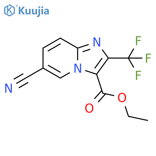 Ethyl 6-cyano-2-(trifluoromethyl)imidazo[1,2-a]pyridine-3-carboxylate structure