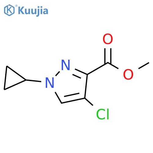 Methyl 4-chloro-1-cyclopropyl-1H-pyrazole-3-carboxylate structure