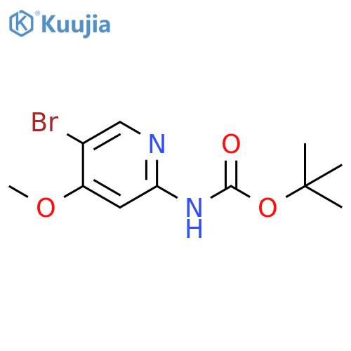 tert-butyl N-(5-bromo-4-methoxypyridin-2-yl)carbamate structure