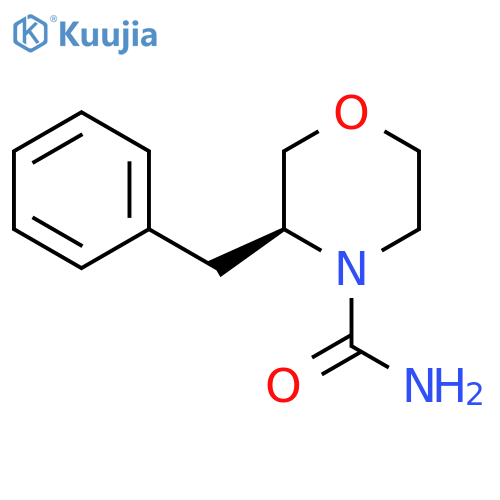 (3S)-3-Benzylmorpholine-4-carboxamide structure