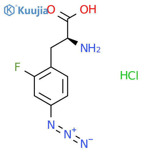 (2S)-2-amino-3-(4-azido-2-fluorophenyl)propanoic acid hydrochloride structure