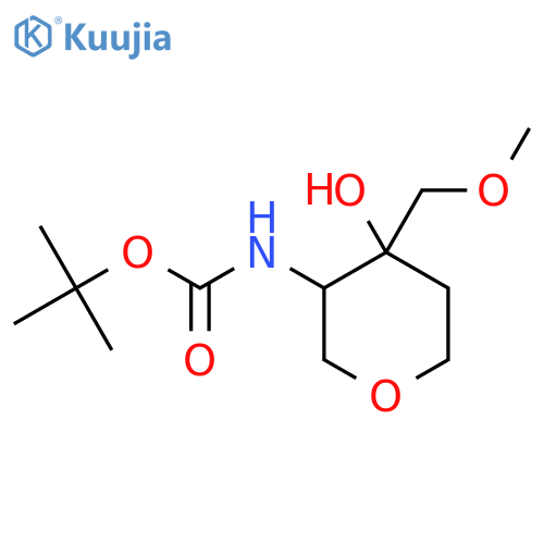 tert-butyl N-[4-hydroxy-4-(methoxymethyl)oxan-3-yl]carbamate structure