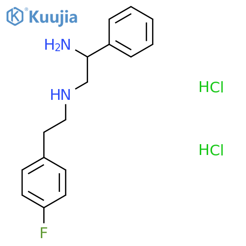 N'-[2-(4-Fluorophenyl)ethyl]-1-phenylethane-1,2-diamine;dihydrochloride structure