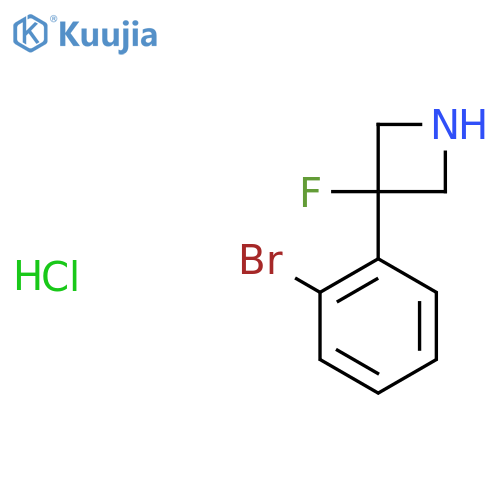 3-(2-Bromophenyl)-3-fluoroazetidine;hydrochloride structure