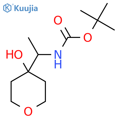 tert-butyl N-[1-(4-hydroxyoxan-4-yl)ethyl]carbamate structure