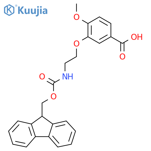 3-[2-(9H-Fluoren-9-ylmethoxycarbonylamino)ethoxy]-4-methoxybenzoic acid structure