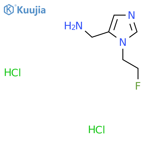 [3-(2-Fluoroethyl)imidazol-4-yl]methanamine;dihydrochloride structure
