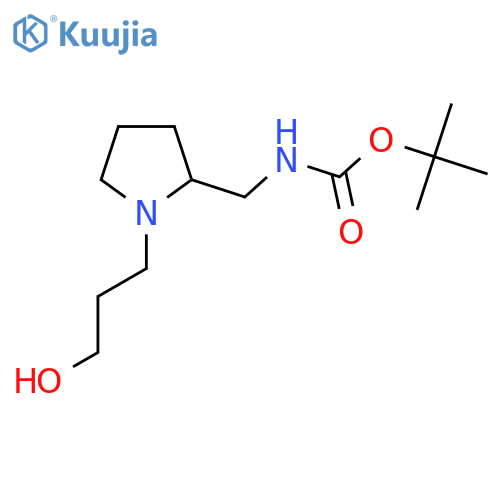 tert-butyl N-{[1-(3-hydroxypropyl)pyrrolidin-2-yl]methyl}carbamate structure