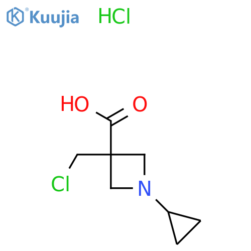3-(Chloromethyl)-1-cyclopropylazetidine-3-carboxylic acid hydrochloride structure