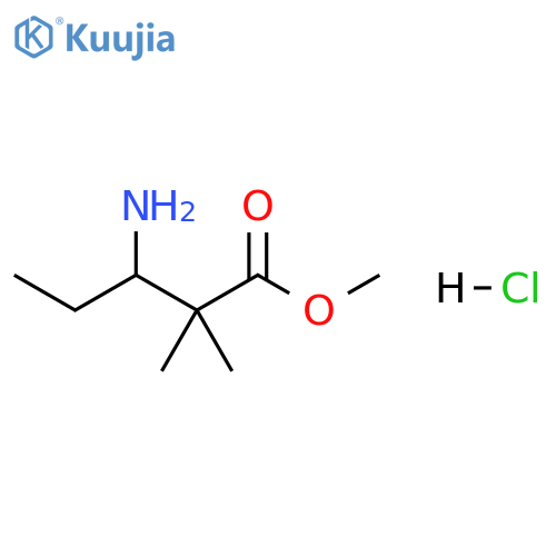 Pentanoic acid, 3-amino-2,2-dimethyl-, methyl ester, hydrochloride (1:1) structure