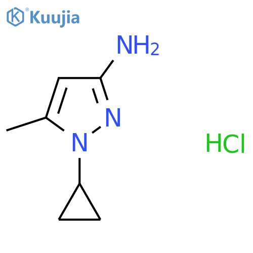 1-Cyclopropyl-5-methylpyrazol-3-amine;hydrochloride structure