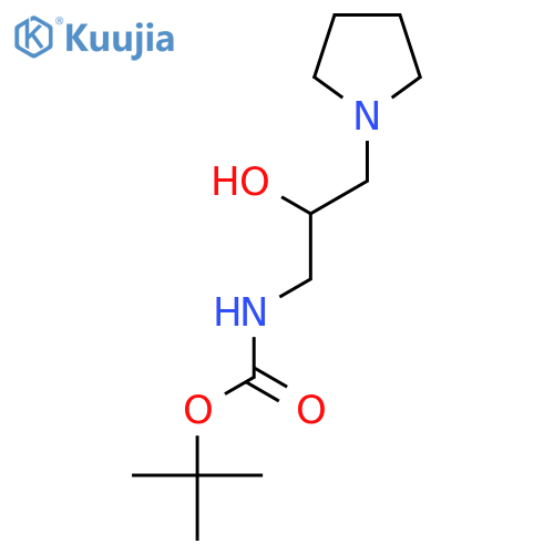 tert-butyl N-[2-hydroxy-3-(pyrrolidin-1-yl)propyl]carbamate structure