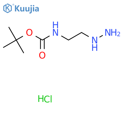 Tert-butyl N-(2-hydrazinylethyl)carbamate;hydrochloride structure