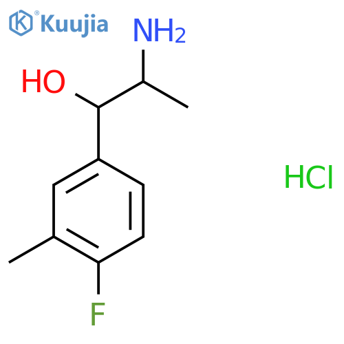 2-Amino-1-(4-fluoro-3-methylphenyl)propan-1-ol hydrochloride structure