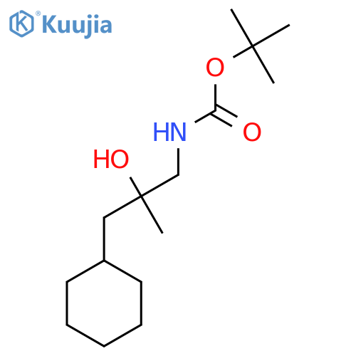tert-butyl N-(3-cyclohexyl-2-hydroxy-2-methylpropyl)carbamate structure