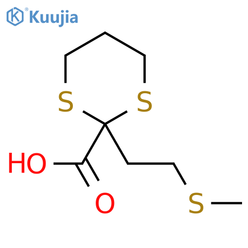 2-[2-(Methylsulfanyl)ethyl]-1,3-dithiane-2-carboxylic acid structure