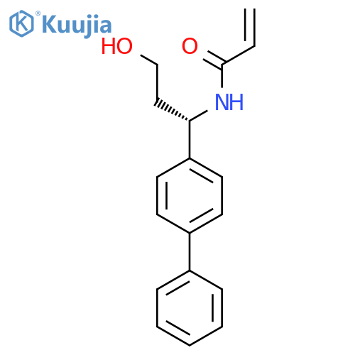 N-[(1S)-3-Hydroxy-1-(4-phenylphenyl)propyl]prop-2-enamide structure
