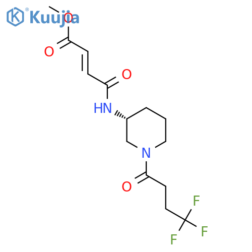Methyl (E)-4-oxo-4-[[(3R)-1-(4,4,4-trifluorobutanoyl)piperidin-3-yl]amino]but-2-enoate structure
