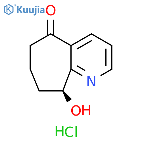 5H-Cyclohepta[b]pyridin-5-one, 6,7,8,9-tetrahydro-9-hydroxy-, hydrochloride (1:1), (9S)- structure